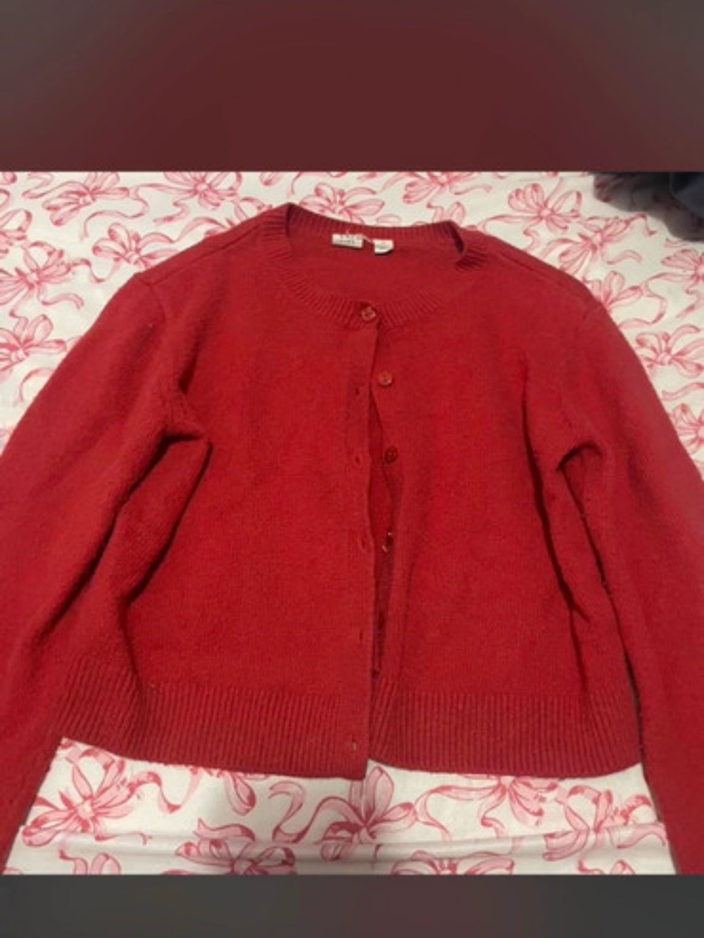 GAP Red Button-Up Kids Cardigan